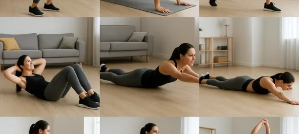 10 vienkārši vingrojumi mājās, lai uzlabotu pašsajūtu un veselību